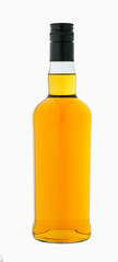 Bottle of whiskey isolated on a white background