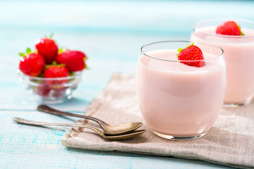 Homemade yogurt with fresh berries