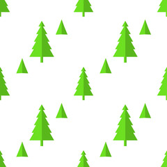 Seamless pattern of Christmas trees, isolate on white. Vector illustration seamless pattern Christmas trees for banner, greetings, invitations, t-shirts, textiles, tissue, wrapping paper.