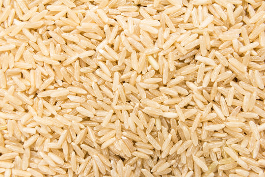 Whole Chinese Rice seed. Closeup of grains, background use.