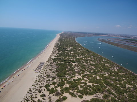 Playa de El Rompido en Cartaya, provincia de Huelva (Andalucia,España)