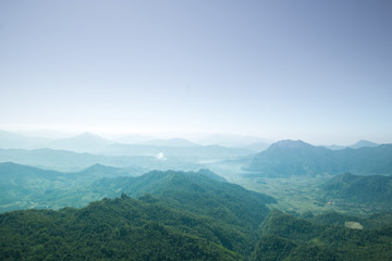 Beautiful mountains at Phu Chi Dao in Chaing Rai, Thailand