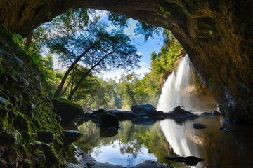 Cave in Heo Suwat Waterfall in Khao Yai National Park in Thailand