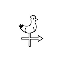 Cock line icon