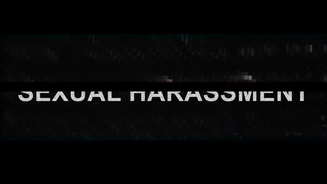 Sexual Harassment Title with Glitches