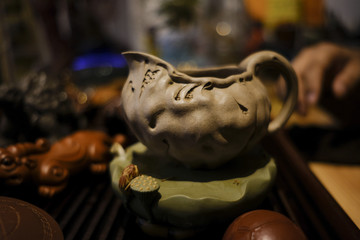 Purple sand clay sculpture