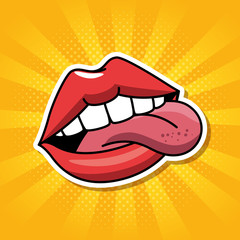 fashion lipss badges icon vector illustration graphic design
