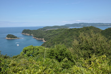Fototapeta premium 友ヶ島の眺め 灯台 海 和歌山 日本
