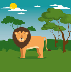 wild animal cartoon vector illustration graphic design