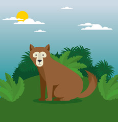 Obraz na płótnie Canvas wild animal cartoon vector illustration graphic design
