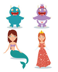fantastic character fairytale cartoon vector illustration graphic design