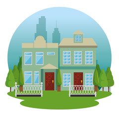 beautiful and modern family house vector illustration graphic design