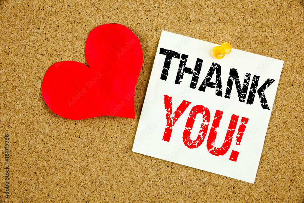 Fototapete conceptual hand writing text caption inspiration showing thank you concept for giving gratitude appr