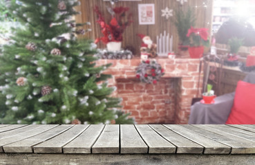 Christmas background table