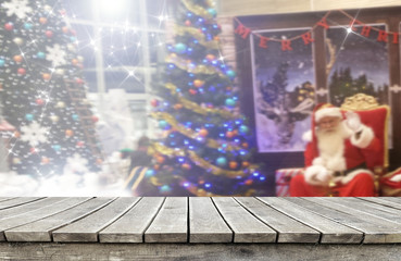 Christmas background table