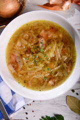 Homemade onion soup