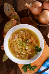 Homemade onion soup