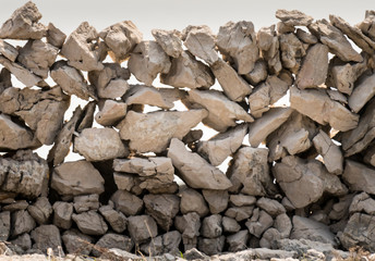Old stone wall on the island Cres