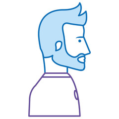 Obraz na płótnie Canvas businessman profile avatar character vector illustration design