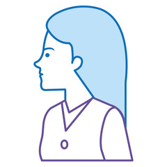 businesswoman profile avatar character vector illustration design
