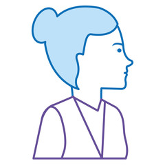 businesswoman profile avatar character vector illustration design