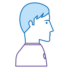 businessman profile avatar character vector illustration design