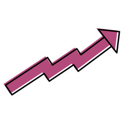 arrow of growth icon vector illustration design