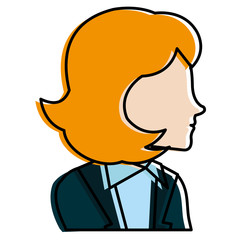 businesswoman profile avatar character vector illustration design