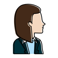 businesswoman profile avatar character vector illustration design