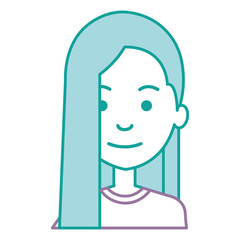 beautiful woman avatar character vector illustration design