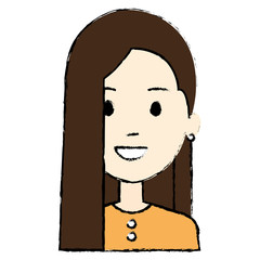 beautiful woman avatar character vector illustration design