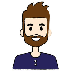 young man avatar character vector illustration design