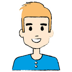 young man avatar character vector illustration design