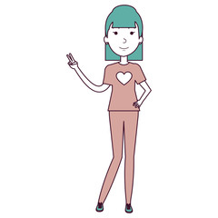 beautiful woman avatar character vector illustration design