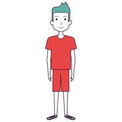young man avatar character vector illustration design
