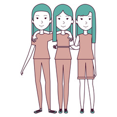 group of persons avatars characters vector illustration design