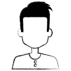 young man avatar character vector illustration design