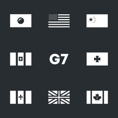 Vector Set of G7 union Icons.