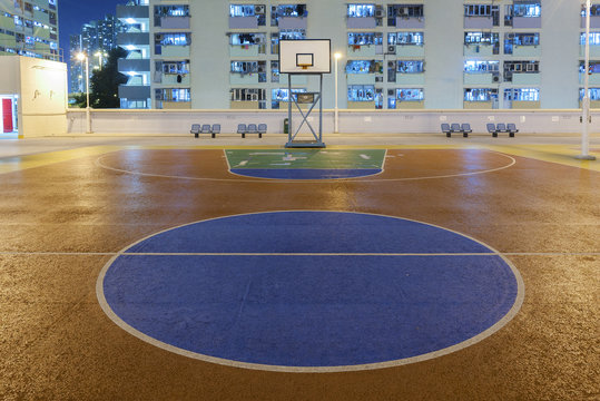 Basketball Court in public estate in Hong Kong
