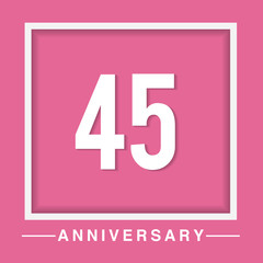 45 anniversary template design