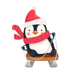 penguin on sled