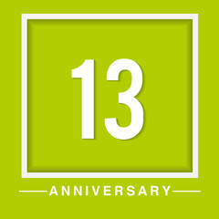 13 anniversary template design