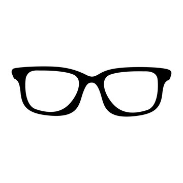 black icon glasses cartoon vector graphic design