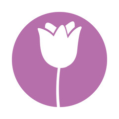 round icon purple flower cartoon vector graphic design