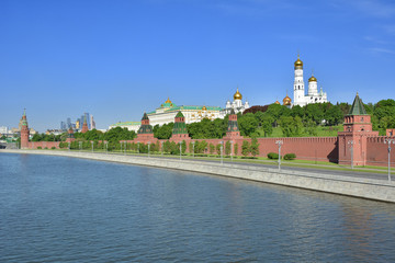 Moscow. View of the Kremlin embankment
