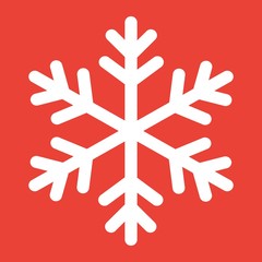 Snowflake glyph icon, New year and Christmas