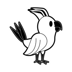 Cute parrot bird cartoon