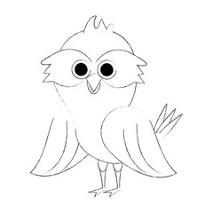 Cute owl bird cartoon