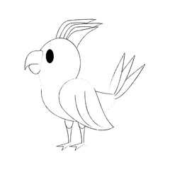 Cute parrot bird cartoon