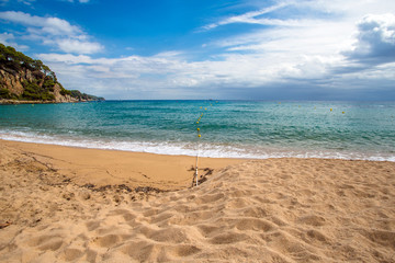 the beach St.Cristina in Lloret de Mar, Spain 